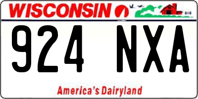 WI license plate 924NXA