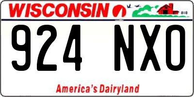 WI license plate 924NXO
