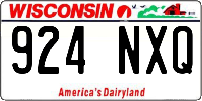 WI license plate 924NXQ