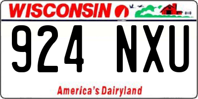 WI license plate 924NXU