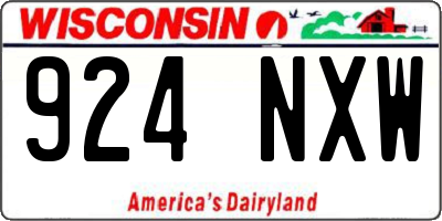 WI license plate 924NXW