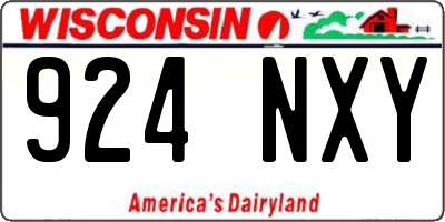 WI license plate 924NXY