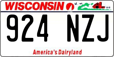 WI license plate 924NZJ