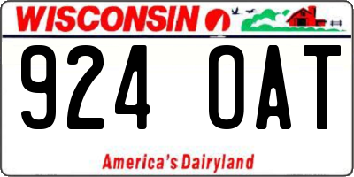 WI license plate 924OAT