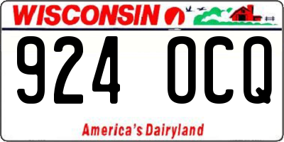 WI license plate 924OCQ