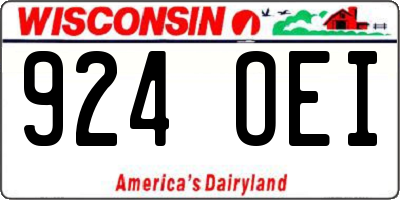 WI license plate 924OEI