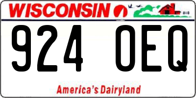 WI license plate 924OEQ