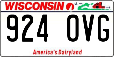 WI license plate 924OVG