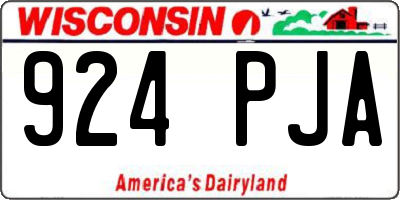 WI license plate 924PJA