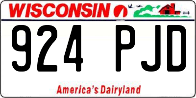 WI license plate 924PJD