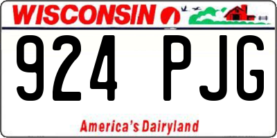WI license plate 924PJG