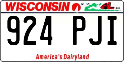 WI license plate 924PJI