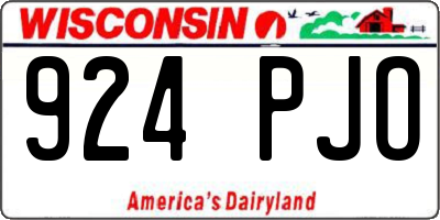 WI license plate 924PJO