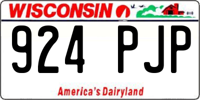 WI license plate 924PJP