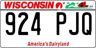 WI license plate 924PJQ