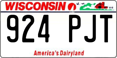 WI license plate 924PJT