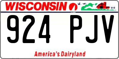 WI license plate 924PJV