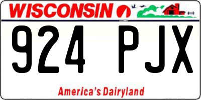 WI license plate 924PJX