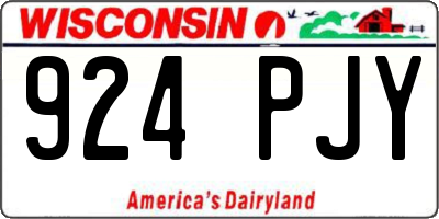 WI license plate 924PJY