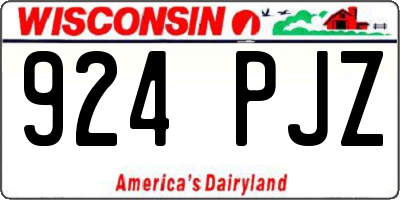 WI license plate 924PJZ