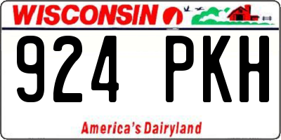 WI license plate 924PKH