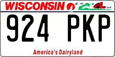 WI license plate 924PKP