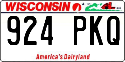 WI license plate 924PKQ