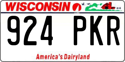 WI license plate 924PKR