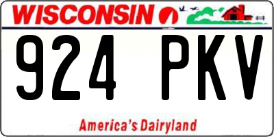 WI license plate 924PKV