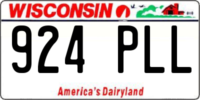 WI license plate 924PLL