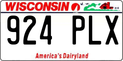 WI license plate 924PLX