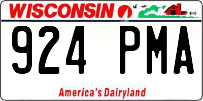 WI license plate 924PMA