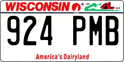 WI license plate 924PMB