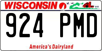 WI license plate 924PMD