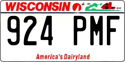 WI license plate 924PMF