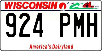 WI license plate 924PMH