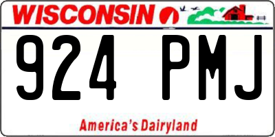 WI license plate 924PMJ