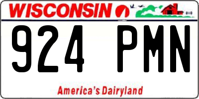 WI license plate 924PMN