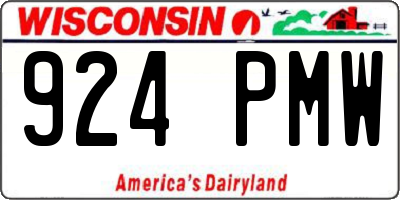 WI license plate 924PMW