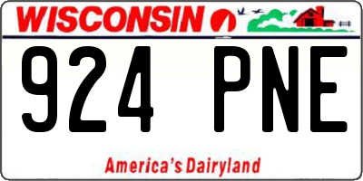 WI license plate 924PNE