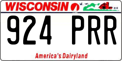 WI license plate 924PRR