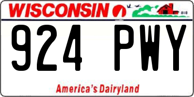 WI license plate 924PWY