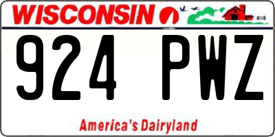 WI license plate 924PWZ