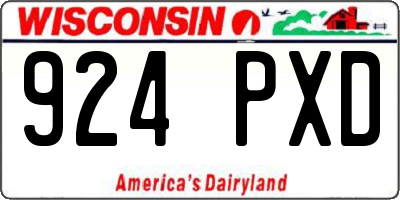 WI license plate 924PXD