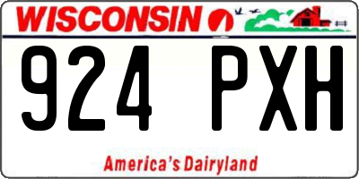 WI license plate 924PXH