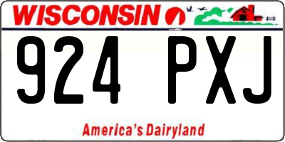 WI license plate 924PXJ