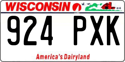 WI license plate 924PXK