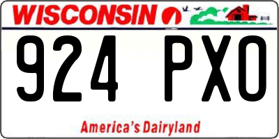 WI license plate 924PXO
