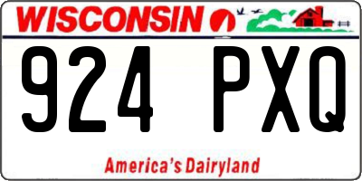 WI license plate 924PXQ
