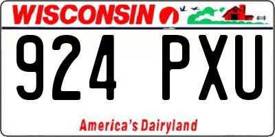 WI license plate 924PXU